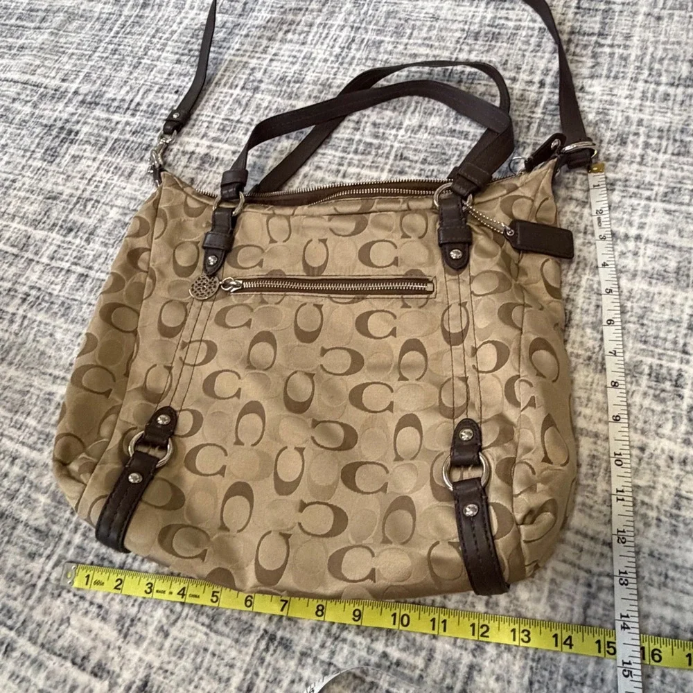 Coach Alexandra Signature Tri-Color Convertible Satchel Shoulder Bag F17580 Y2K